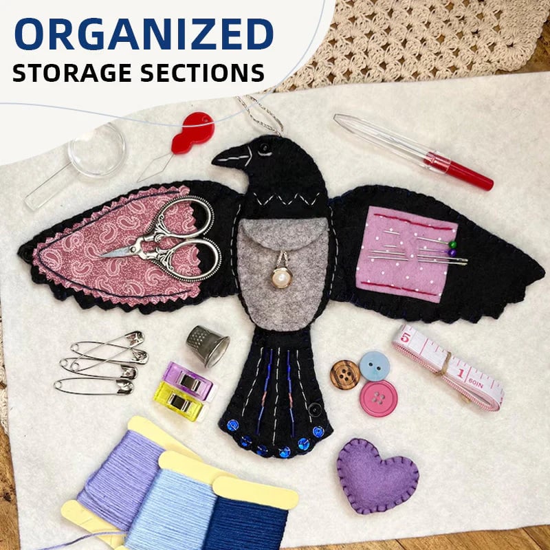 Luna the Crow Sewing Case